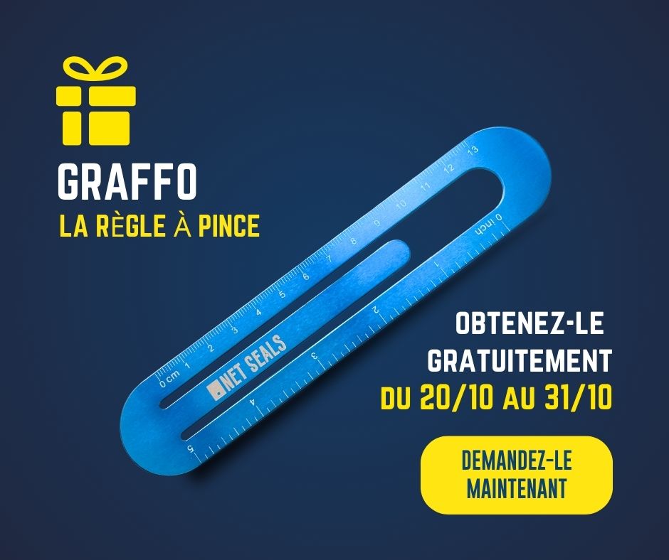 Obtenez Graffo, la règle à pince! Demandez-le maintenant.